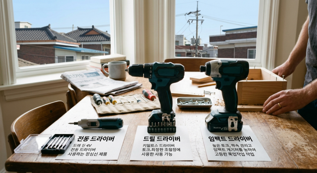 전동드릴 3가지 종류