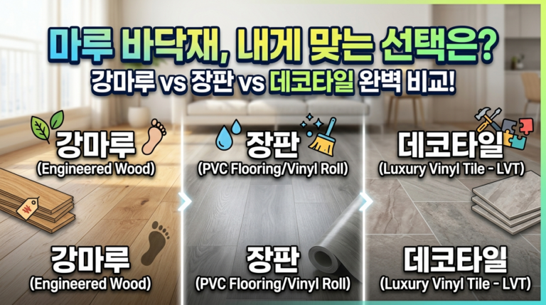 바닥재 3총사(강마루, 장판, 데코타일) 전격 비교 10 바닥재 3종 비교