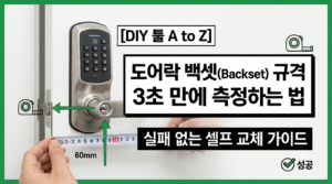 도어락 백셋(Backset) 규격 3초 만에 측정하는 법 3 도어락백셋