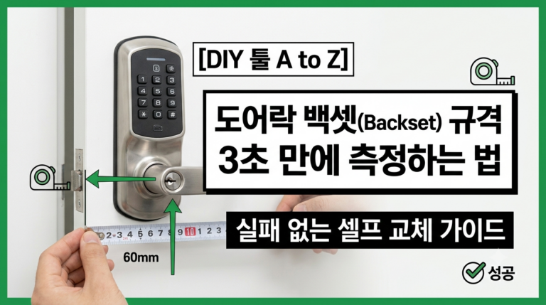도어락 백셋(Backset) 규격 3초 만에 측정하는 법 3 도어락백셋