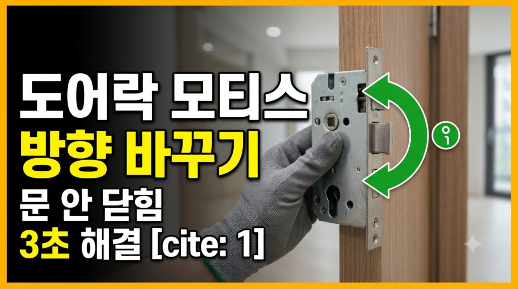 도어락 모티스 방향 설정 문 안 닫힘 현상 3초 만에 해결하는 법 1 도어락 모티스 방향바꾸기