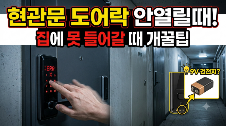 현관문 도어락 안 열릴 때 대처법 TOP 5: 건전지 방전부터 잠금장치 고장까지 완벽 해결 가이드 5 doorlockopen