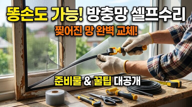 찢어진 방충망, 전체 교체 마세요! 방충망 보수패치 셀프 수리 완벽 가이드 5 insectscreen