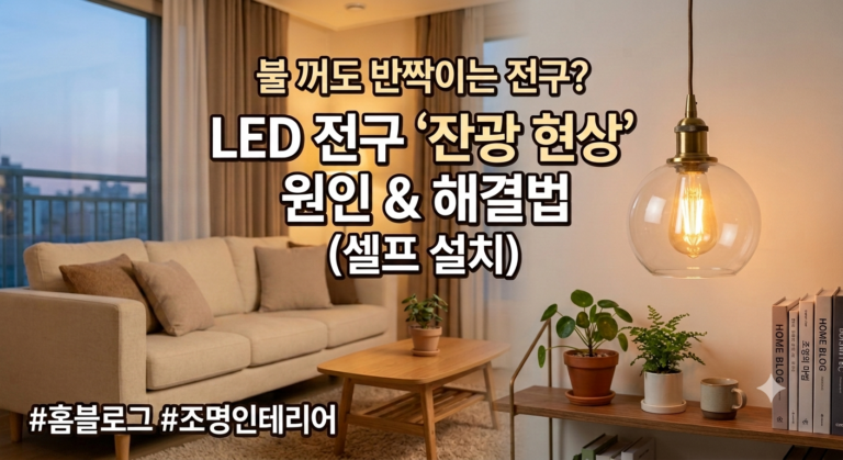 LED전구 불 껐는데도 빛이? 잔광현상 해결법 (잔광 제거기 설치) 10 led 잔광현상