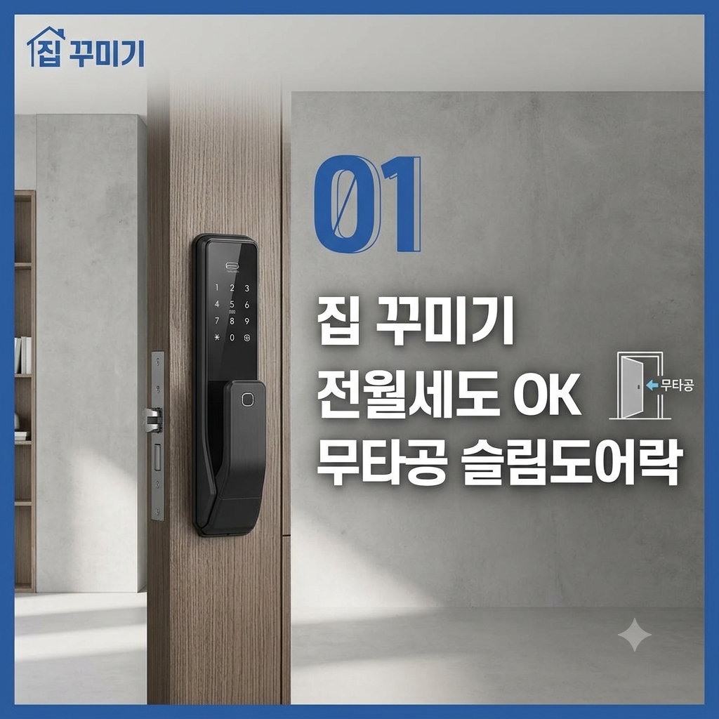 무타공 슬림도어락 셀프 설치법과 실패없는 선택법 1 무타공 슬림도어락