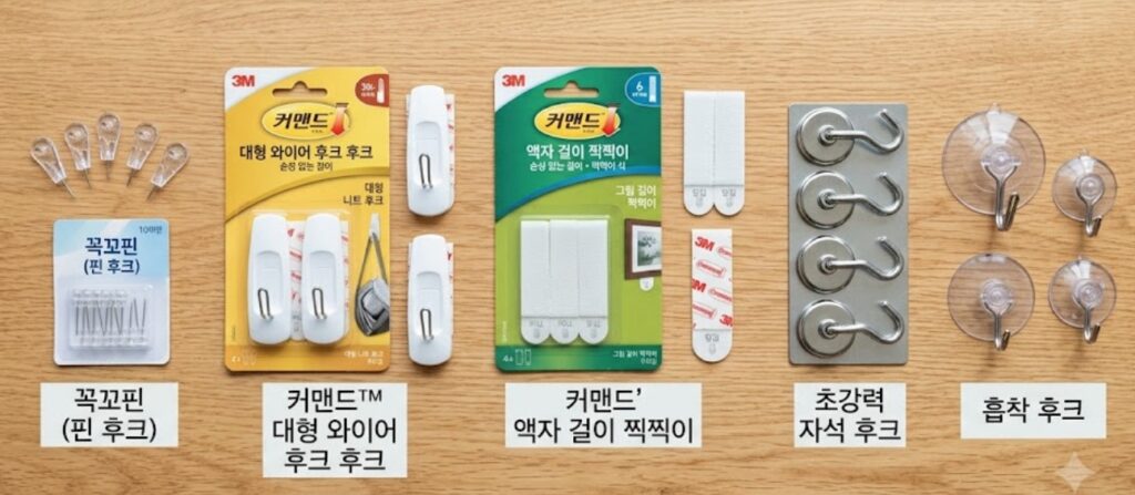 무타공 인테리어 제품들